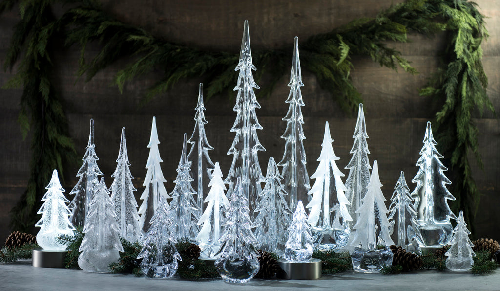 Simon Pearce Evergreen Trees: Hand-Blown Glass Art for Holiday Elegance