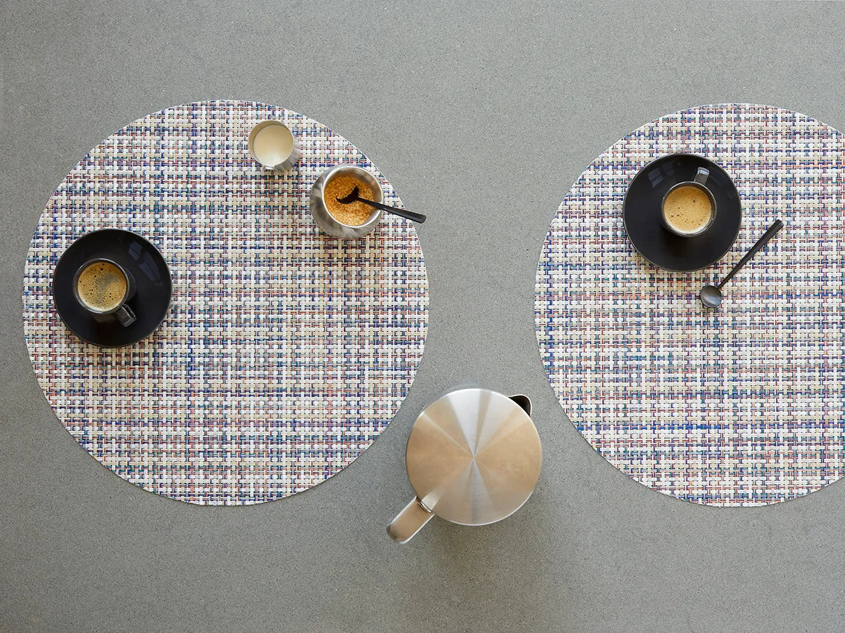 Basketweave Round Placemat - Bon Bon