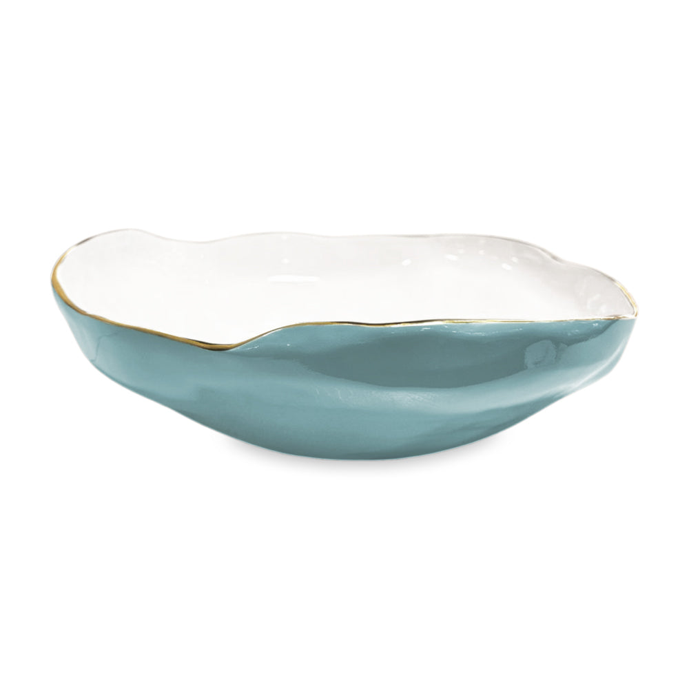ENCANTO Nuevo Large Bowl (Turquoise and White)