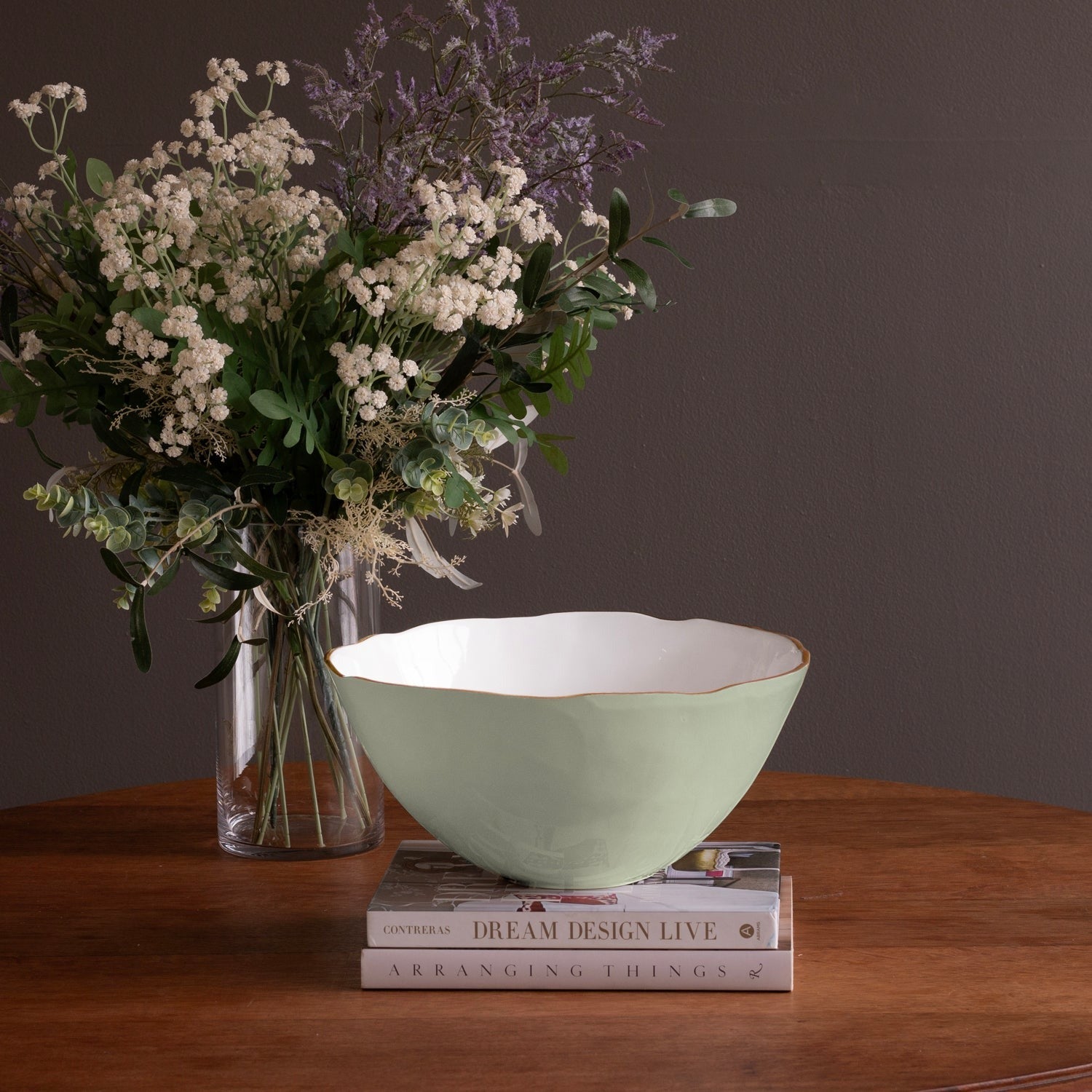ENCANTO Demeter Large Bowl (Pistachio and White)