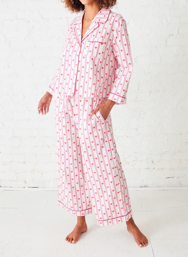 Over The Cotton Moon Pajama Set Love Notes