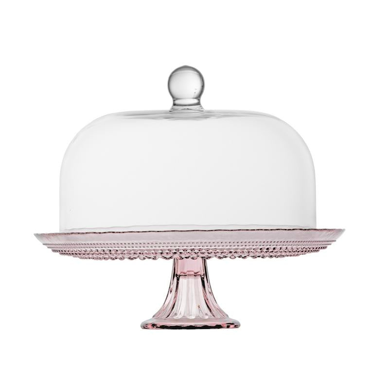 Jupiter Pink 13" Cake Stand and Dome Set