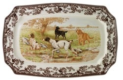 Woodland Rectangular Platter - Hunting Dogs
