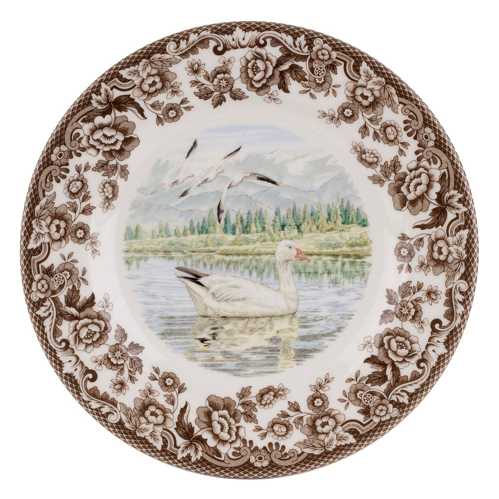 Woodland Salad Plate 8 Inch, Snow Goose