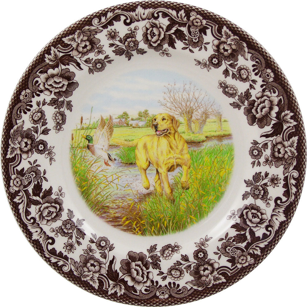Woodland Salad Plate 8 Inch, Yellow Lab