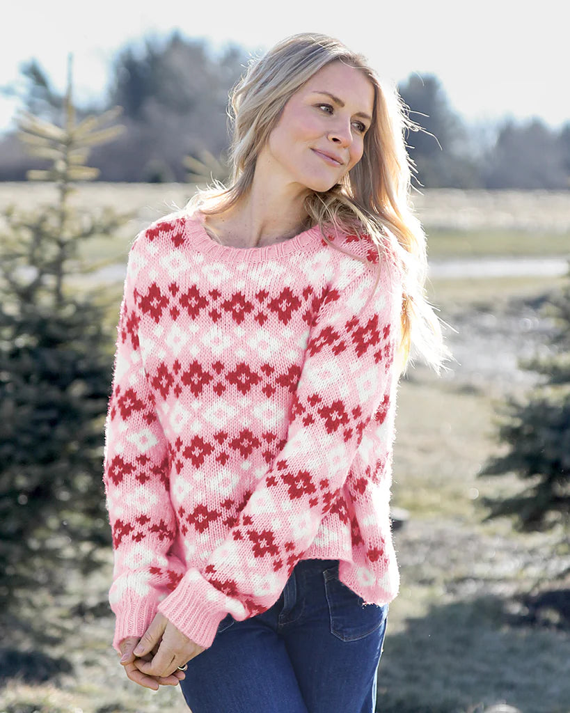 Fair Isle Crew Shrunken Top