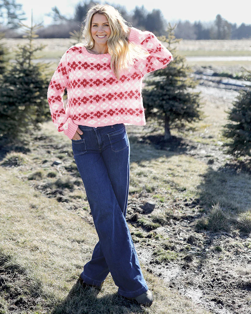 Fair Isle Crew Shrunken Top