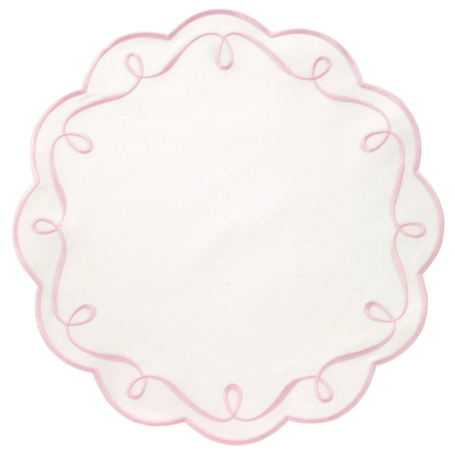 Ribbon Twirl Placemat Rose