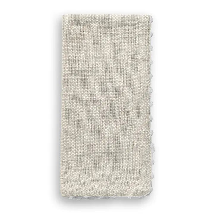 Knotted Edge Natural Cotton Napkin Set of 4