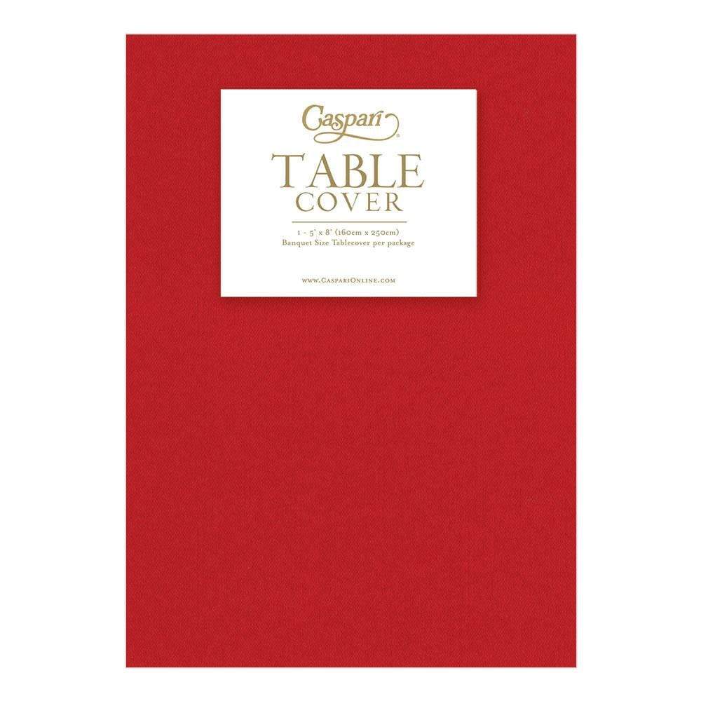 Paper Linen Solid Table Cover in Red