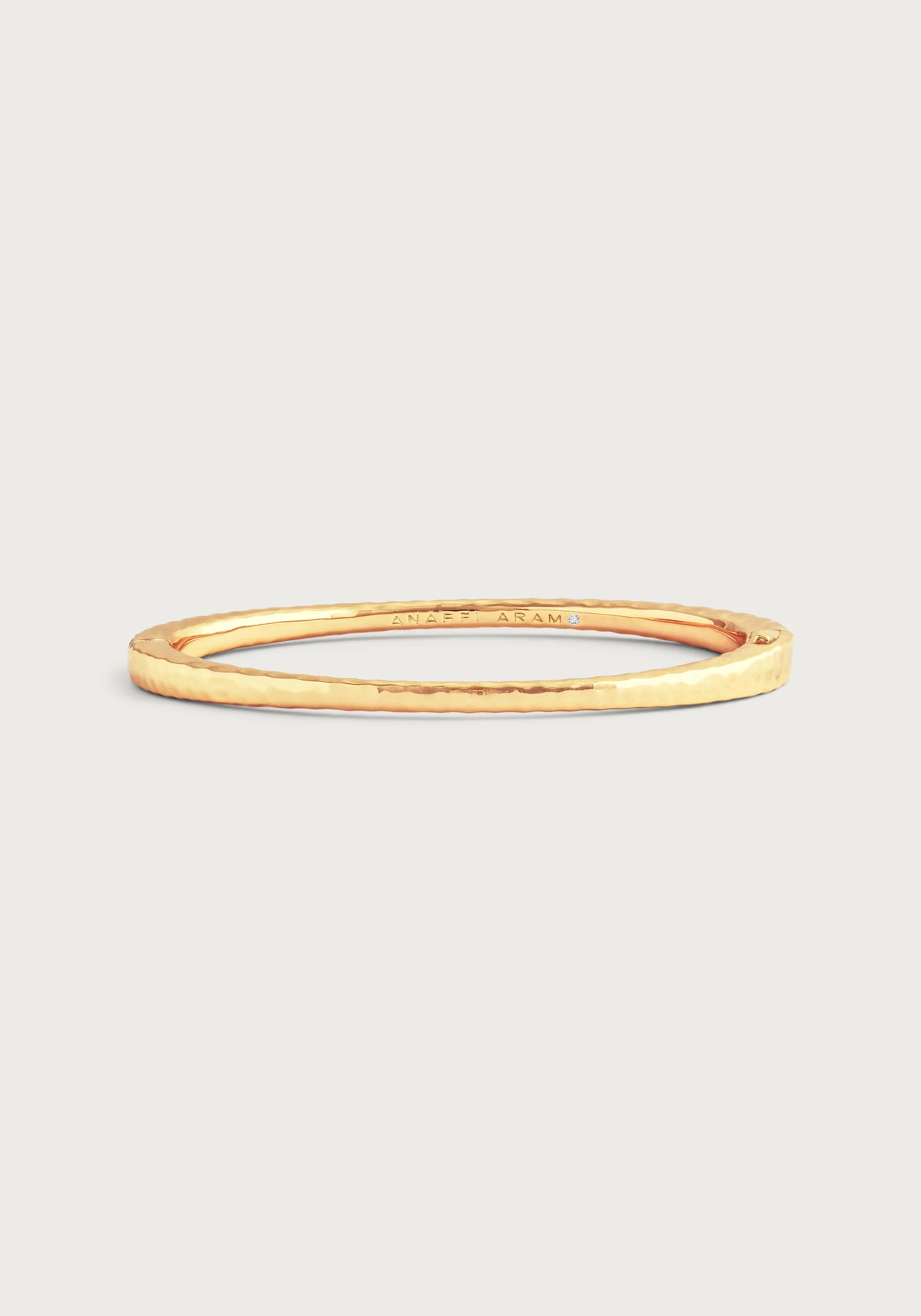 Farrier Thin Hinged Bangle, Gold