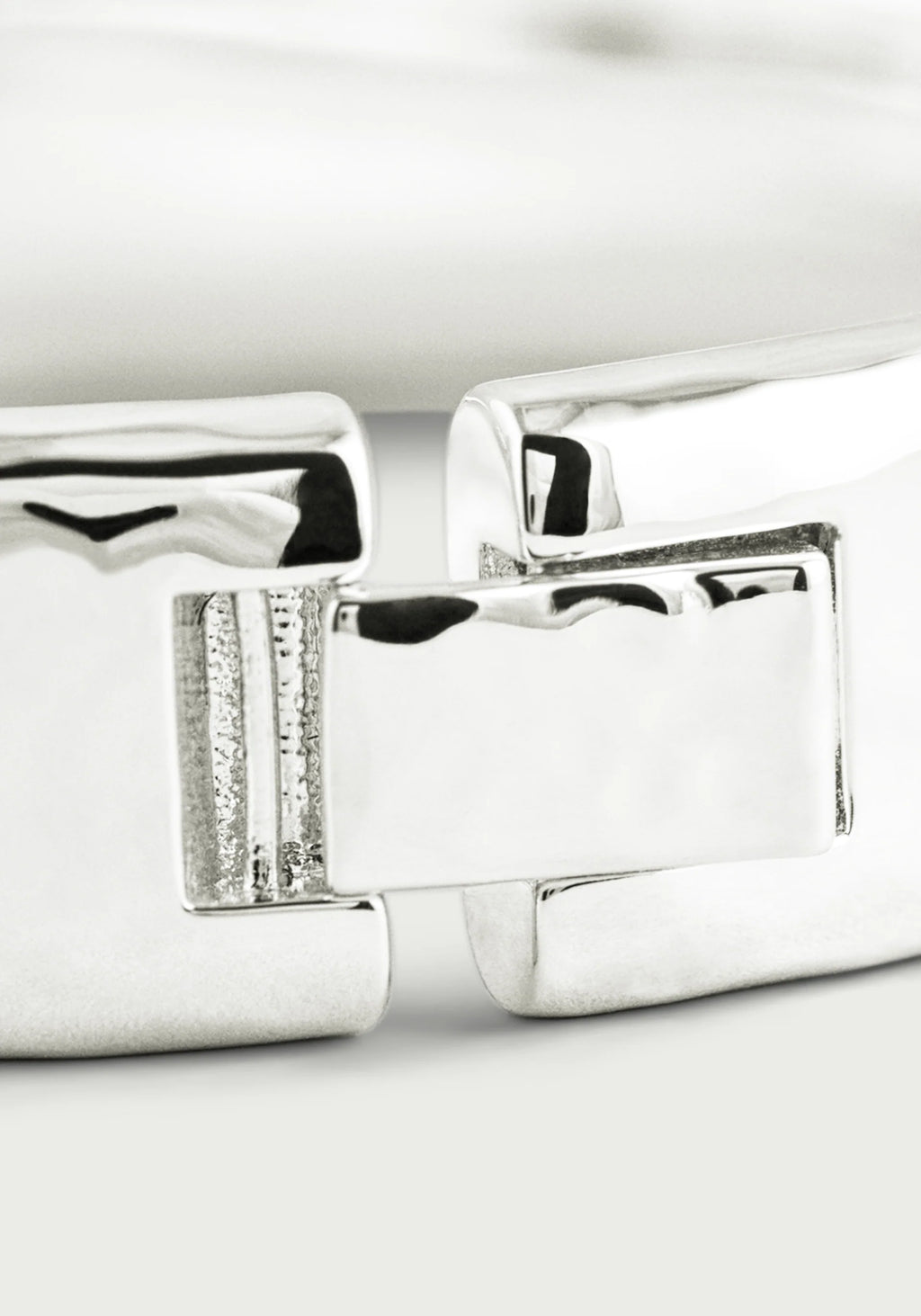 Farrier Wide Hinged Bangle, Silver