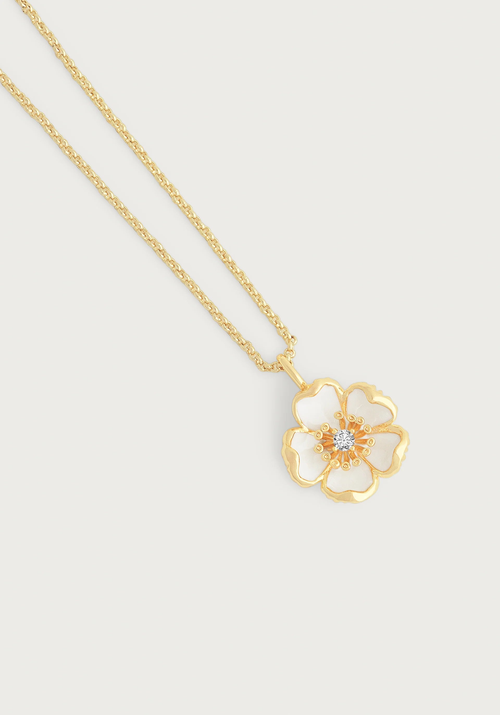 Wildflowers Enameled Pendant Necklace