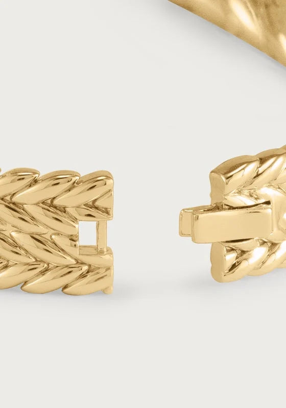 Cheval Braid Hinged Bangle - Thick