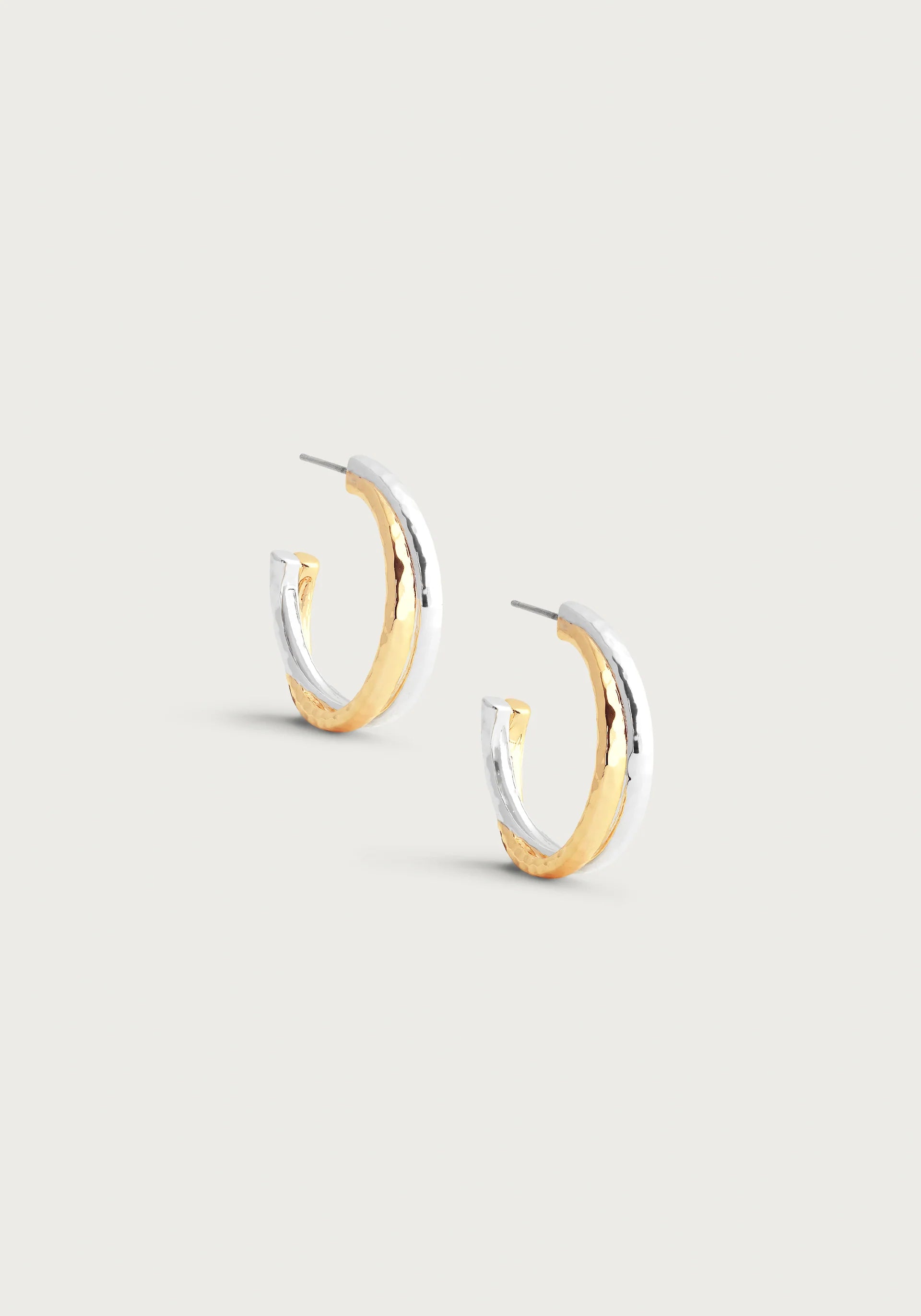 Farrier Mixed Metal Hoop Earrings