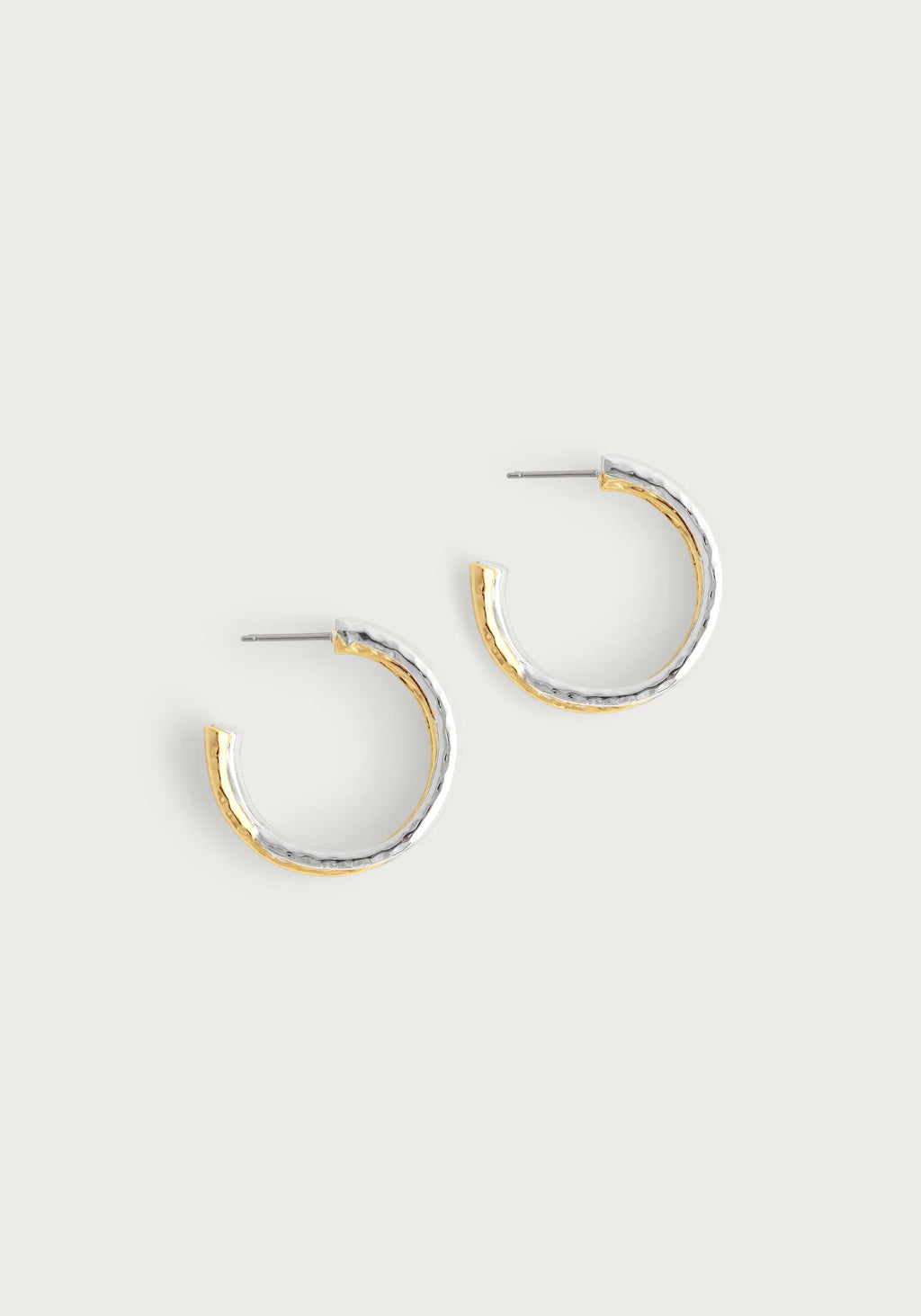 Farrier Mixed Metal Hoop Earrings