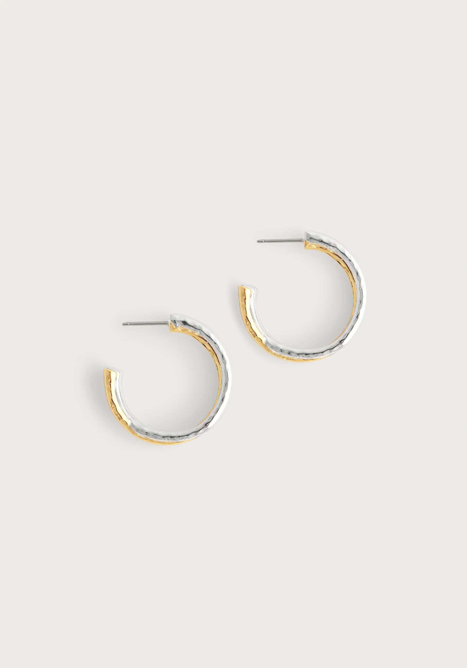 Farrier Mixed Metal Hoop Earrings