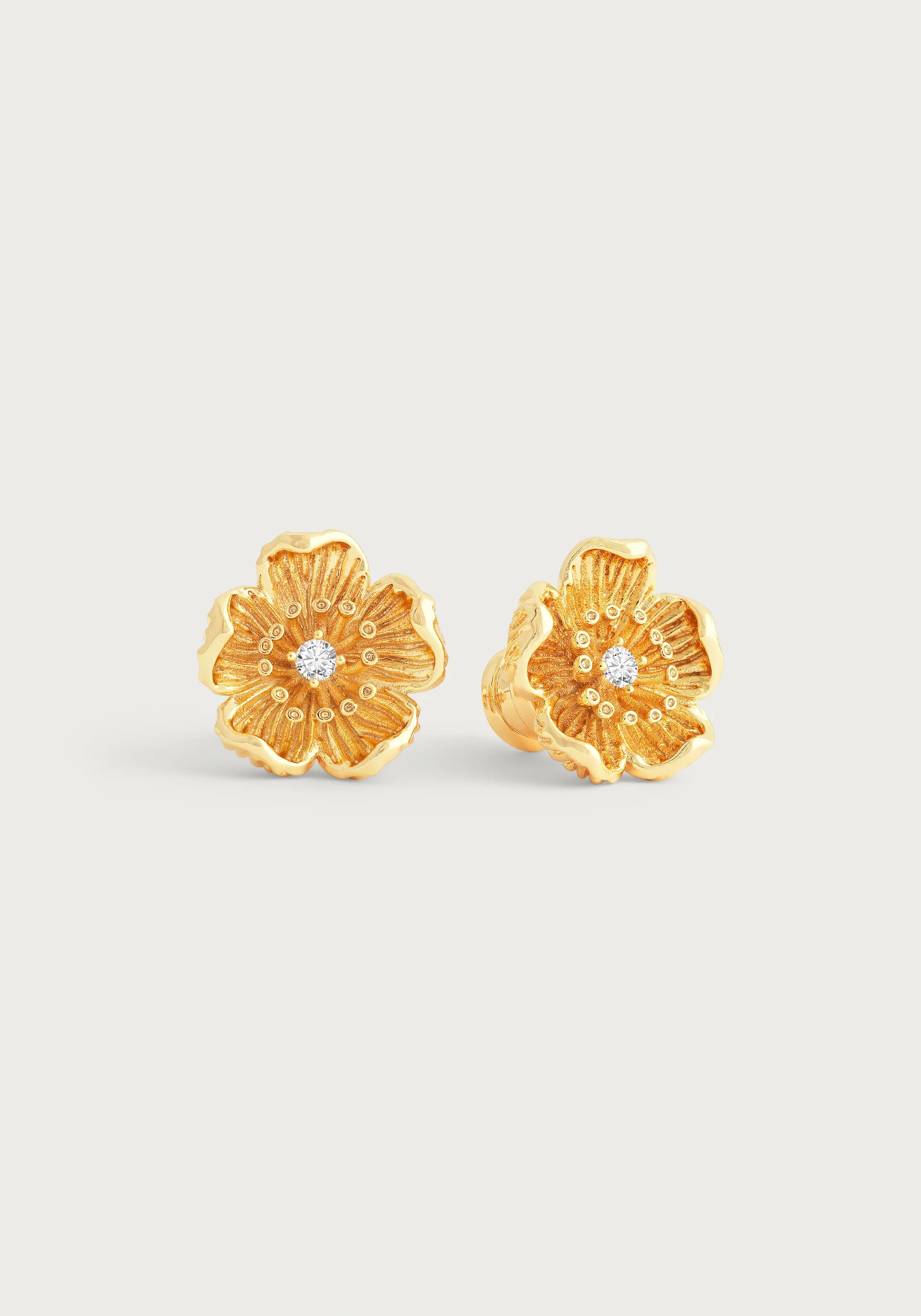 Wildflowers Gold Stud Earrings