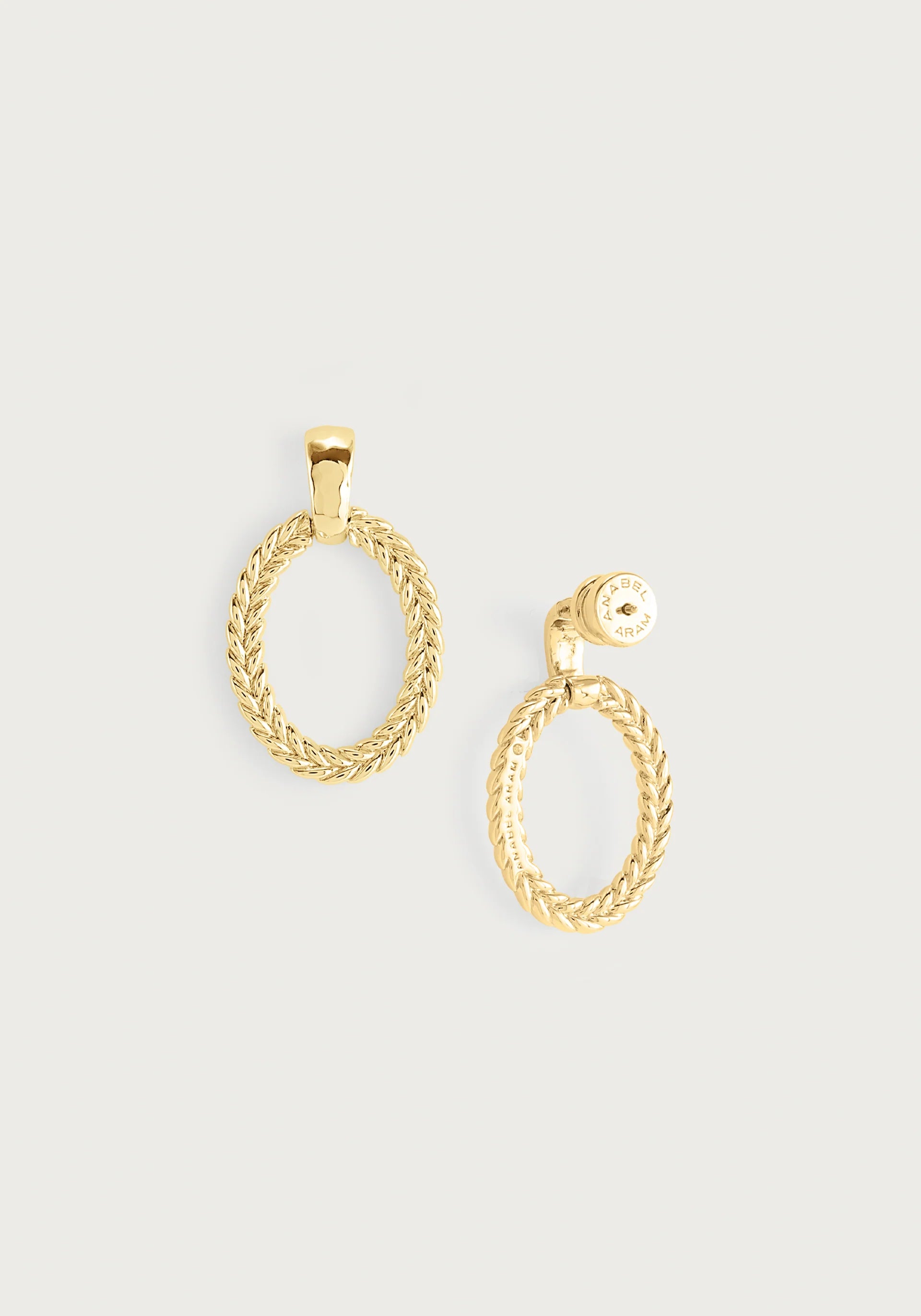 Cheval Ring Earrings, Gold