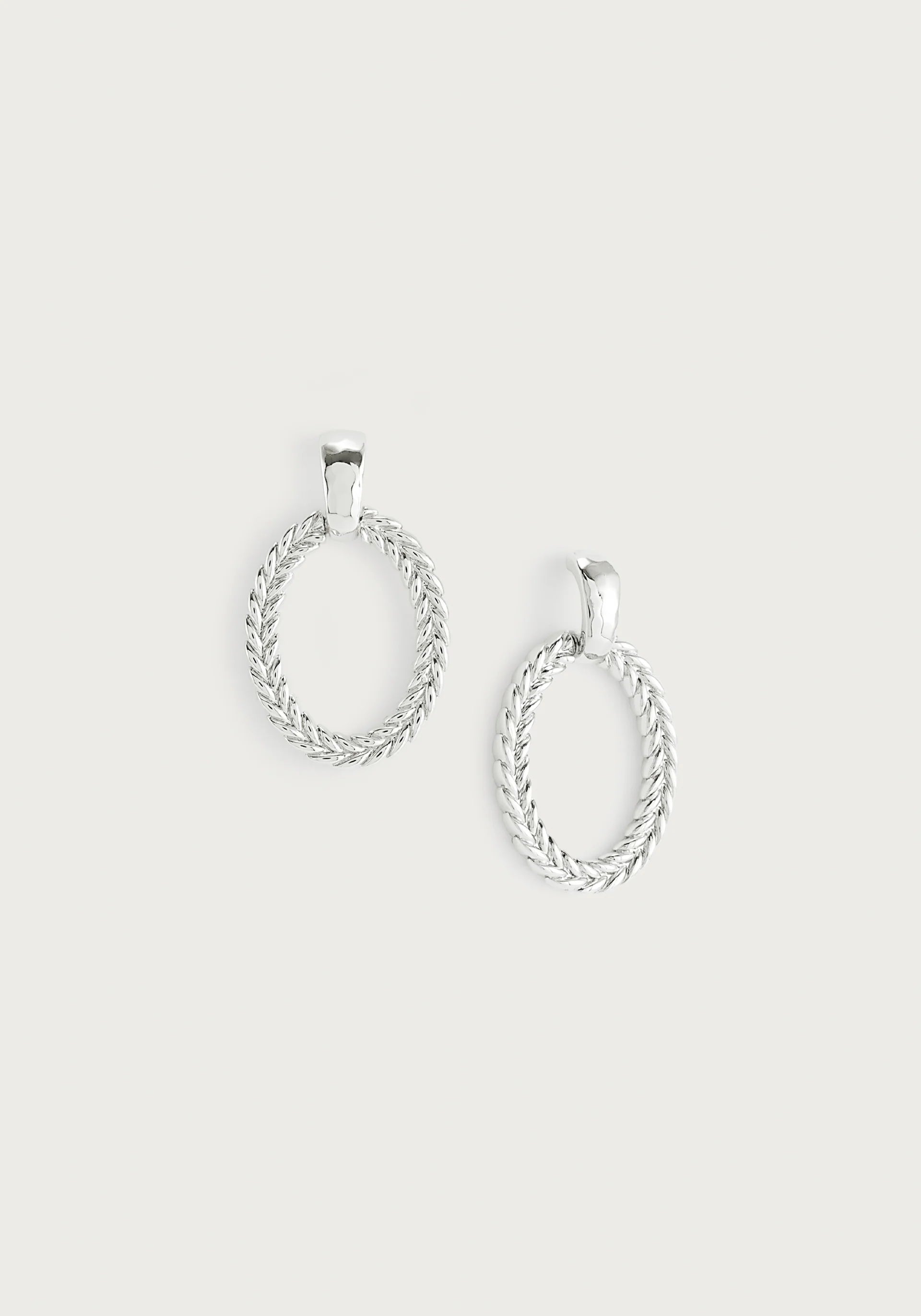 Cheval Ring Earrings, Silver