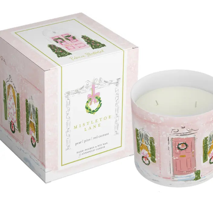 Mistletoe Row 2-Wick Gift Boxed Candle