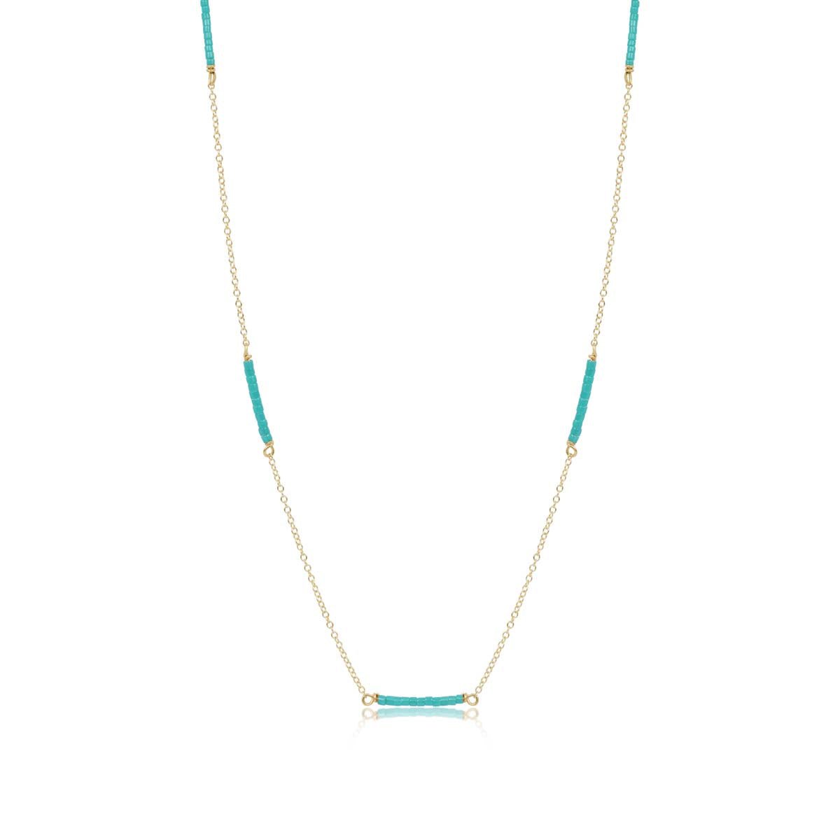 15" Choker Simplicity Chain Gold - Hope Bliss - Turquoise - Robert's-enewton-Robert's