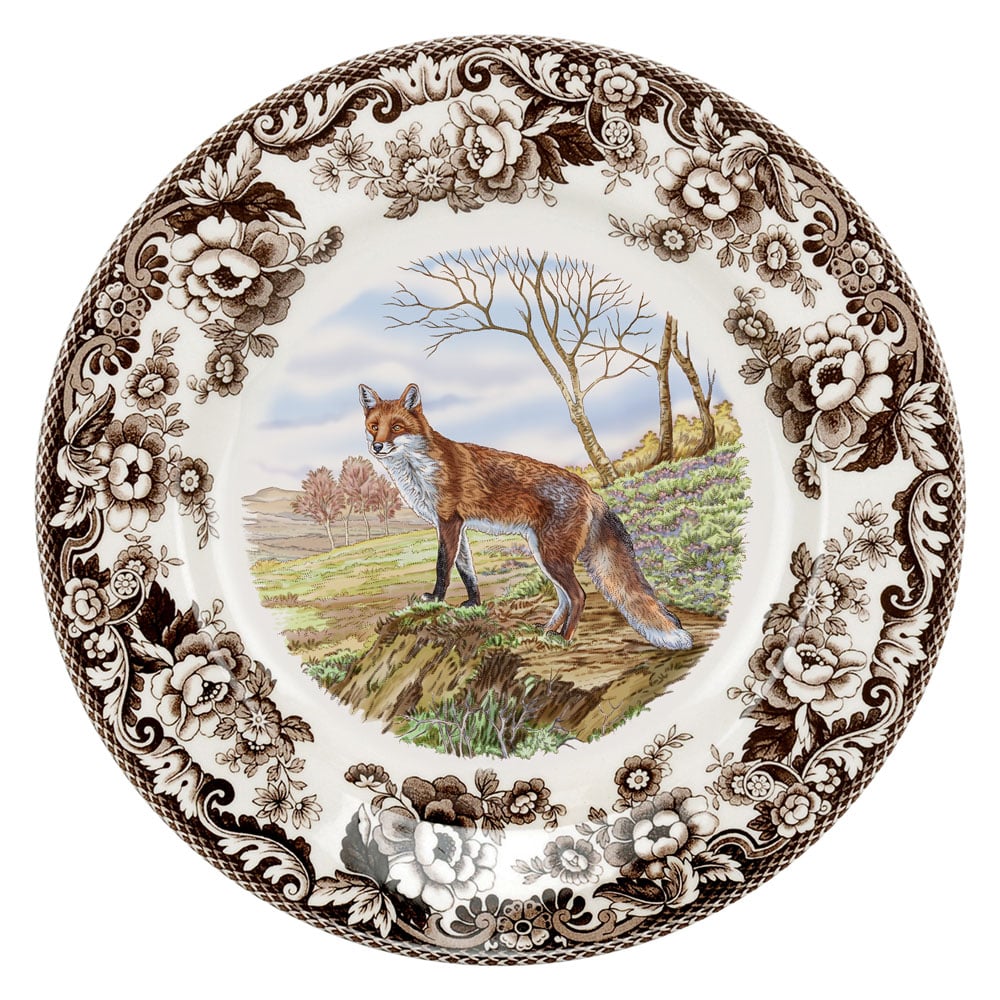 Woodland Dinner Plate 10.5 Inch, Red Fox