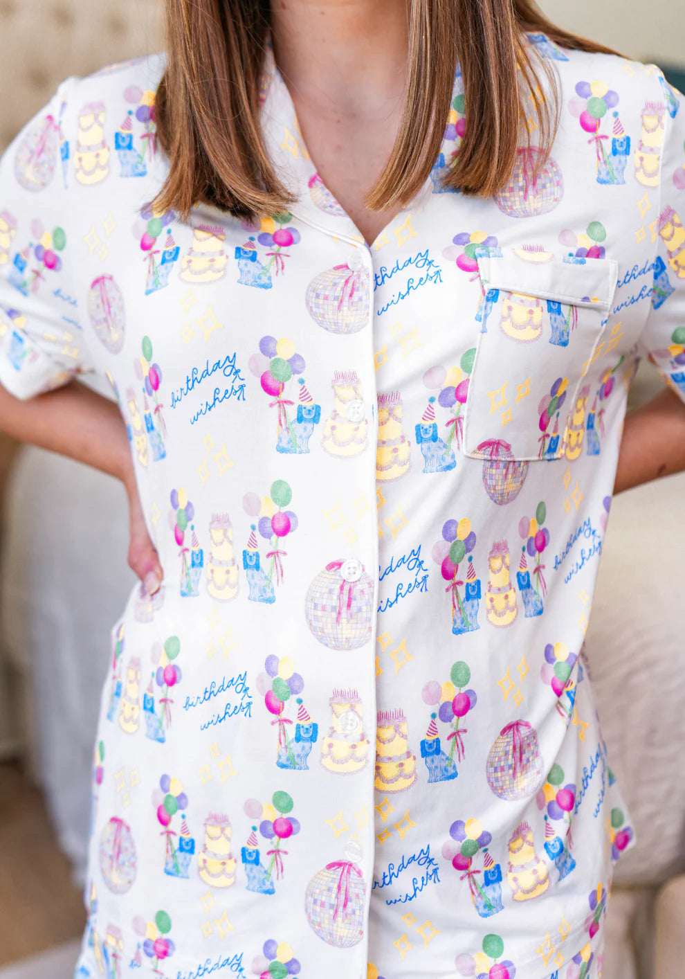 Birthday Celebration Pajama Shorts Set