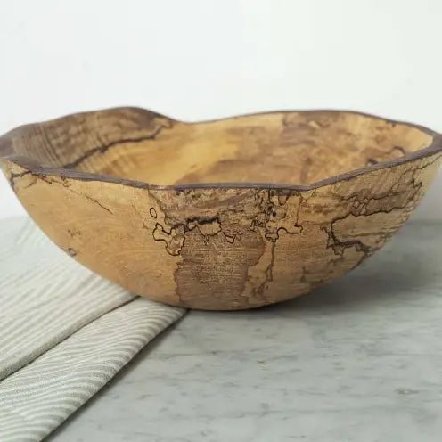 18" Splatted Maple Oval Bowl - Robert's-PETERMAN'S BOWLS-Robert's