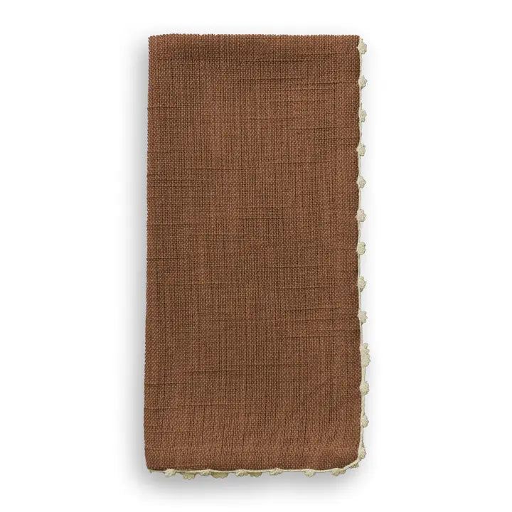 Knotted Edge Natural Cotton Napkin Set of 4