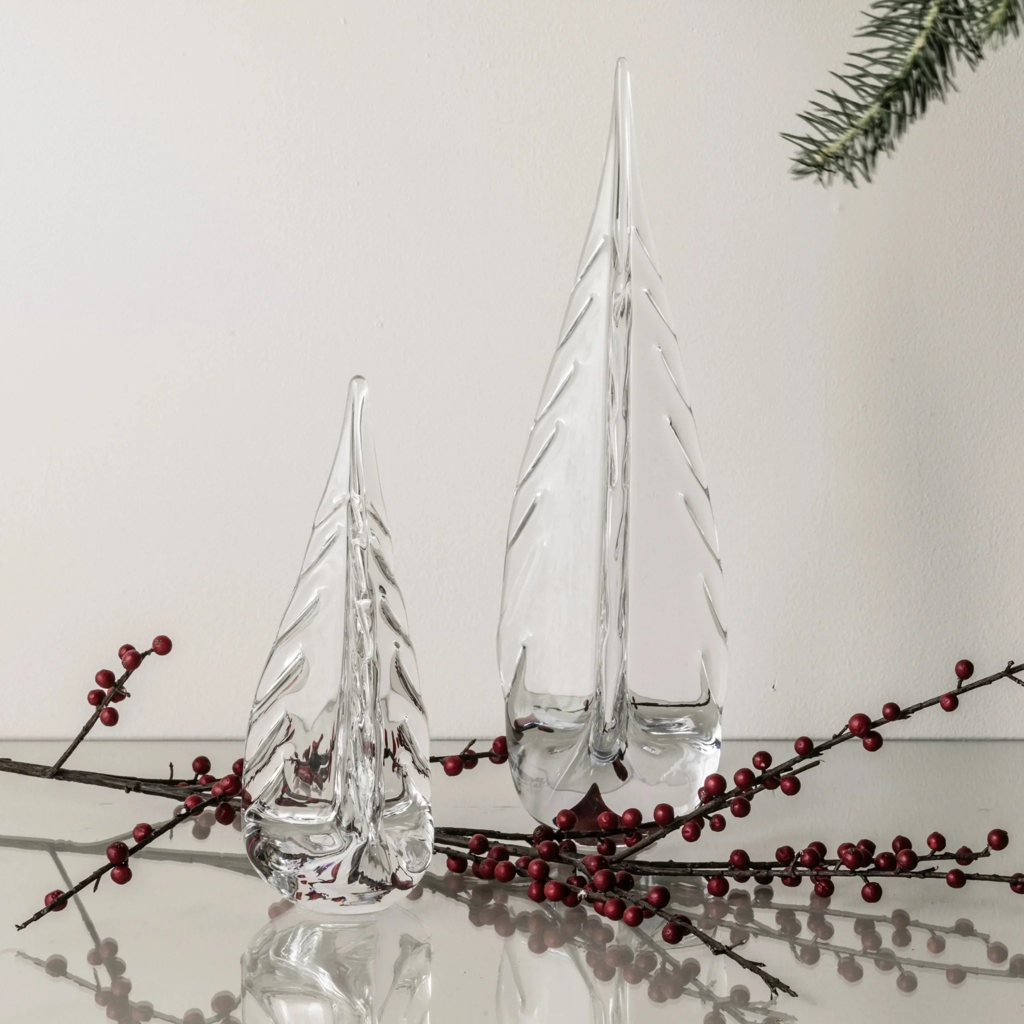 Ice Laden Evergreen Glass Tree