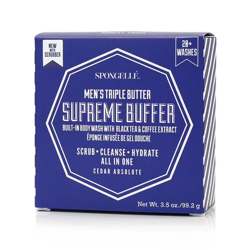 20+ Men’S Supreme Buffer w/ Black Scrubber (Cedar Absolute) - Robert's-SPONGELLE-Robert's