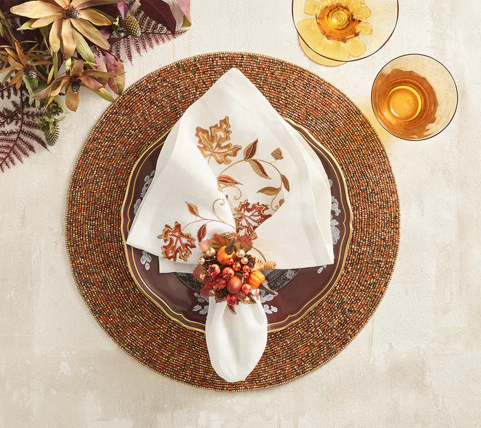 Harvest Napkin in White & Multi
