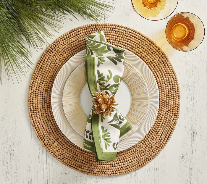 Botanica Napkin in Ivory and Green