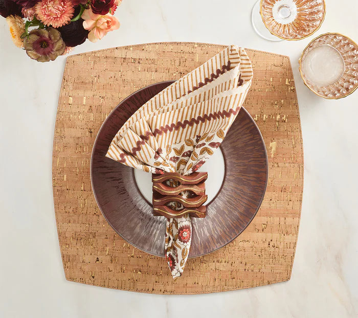Majorelle Napkin in Brown & Orange
