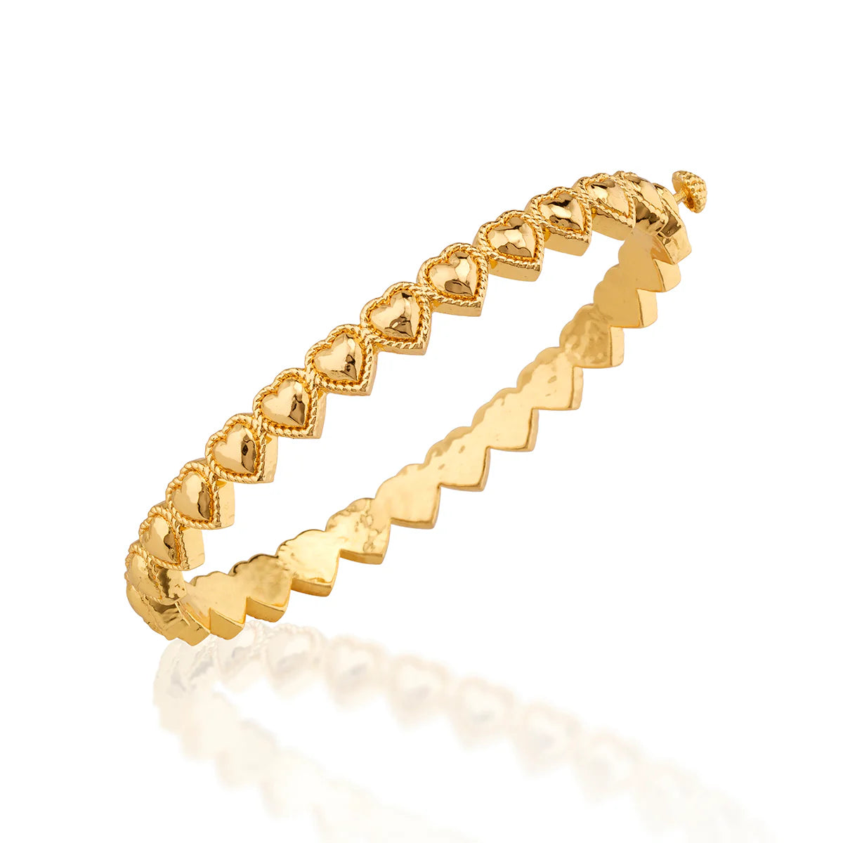 Love Petite Hinged Bangle - Gold