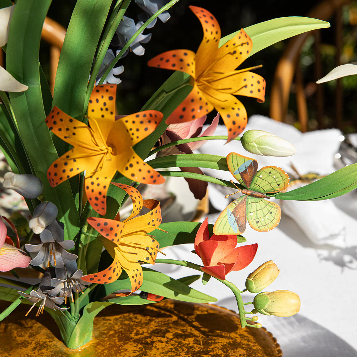 Meadow Walk  25" Bouquet Centerpiece Candelabra - Multi