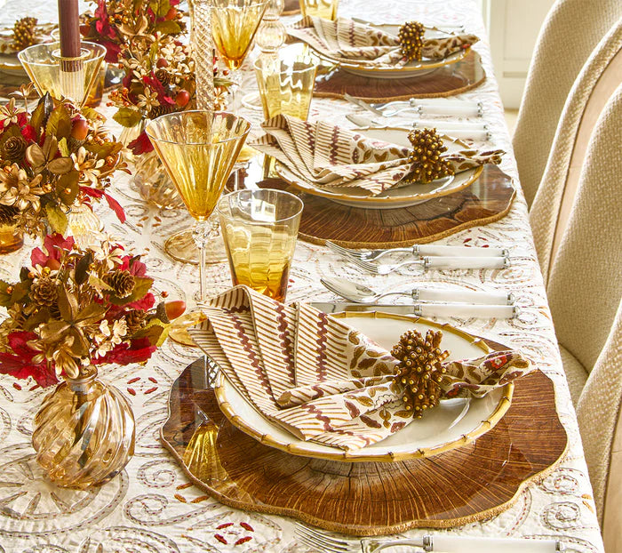 Majorelle Napkin in Brown & Orange