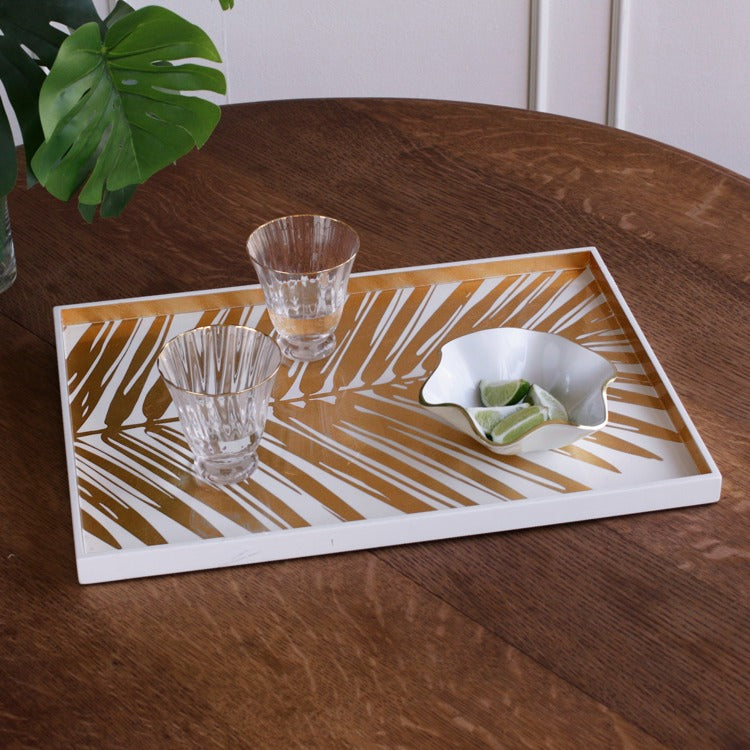 INDOCHINE Large Lacquered Palm Tray