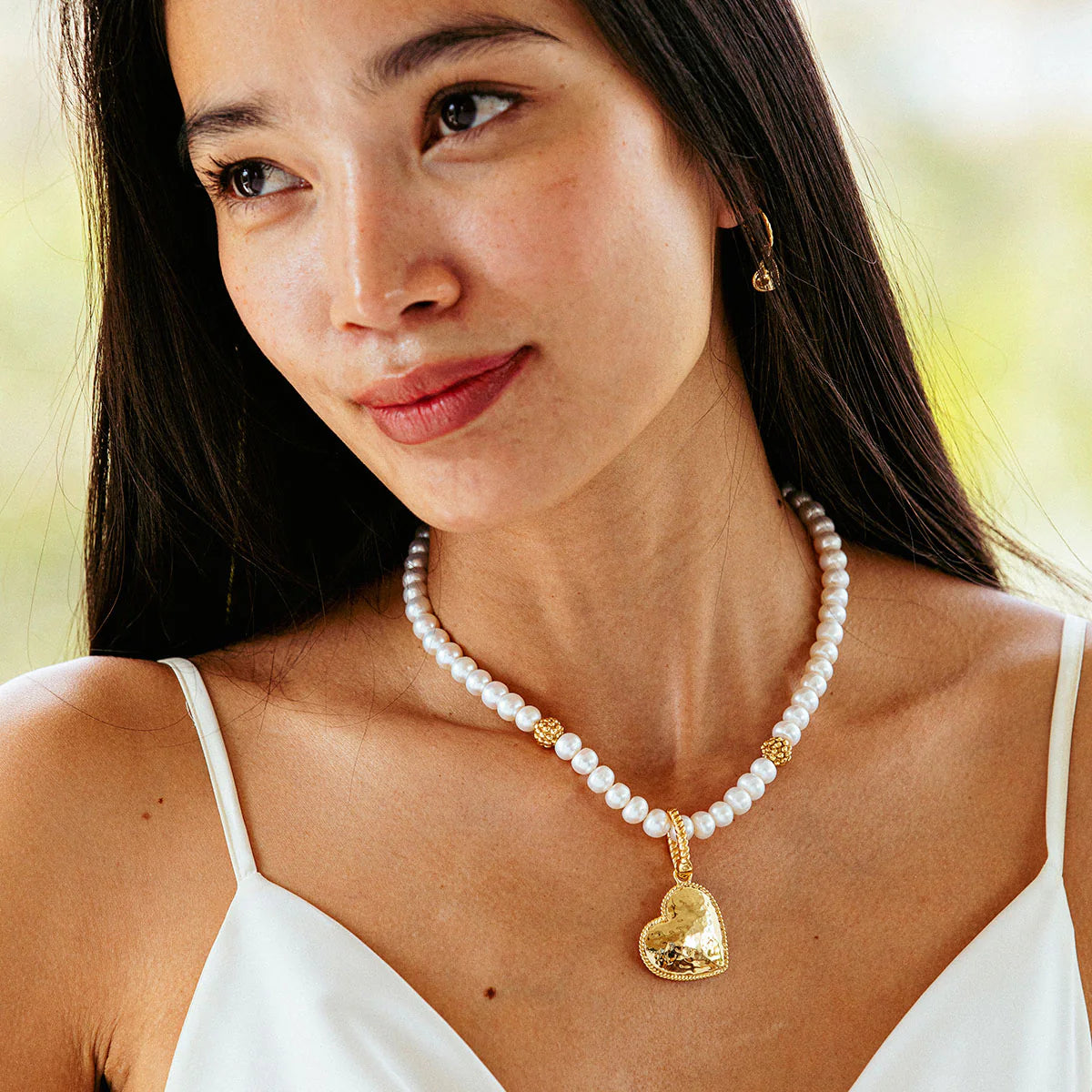 Berry Single Strand Necklace, 16"+2'' - Pearl