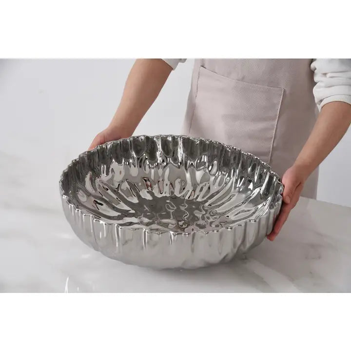 Mascali Argento Extra Large Shallow Bowl