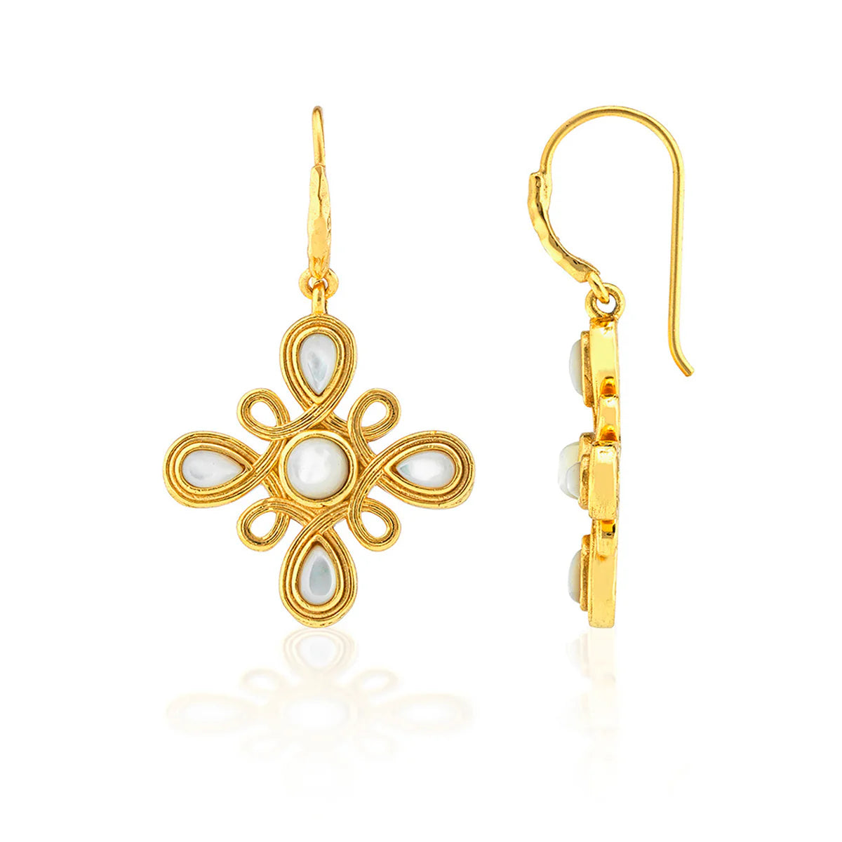Monique Gem Dangle Earrings - MOP