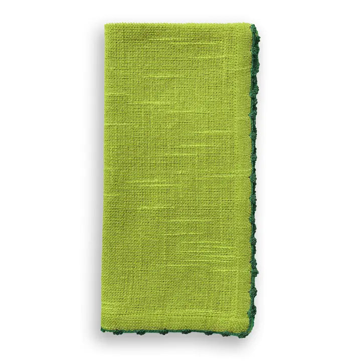Knotted Edge Natural Cotton Napkin Set of 4