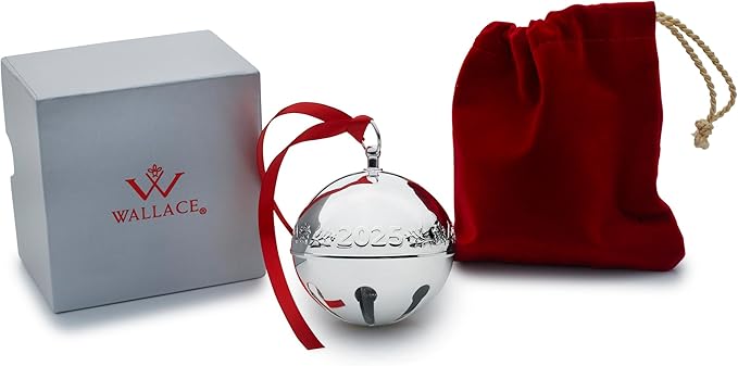 Wallace 2025 Sterling Sleigh Bell Ornament 31th Edition