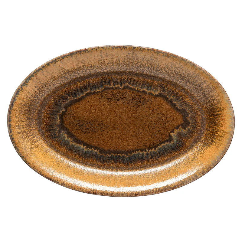 Poterie Oval Platter Mocha Latte