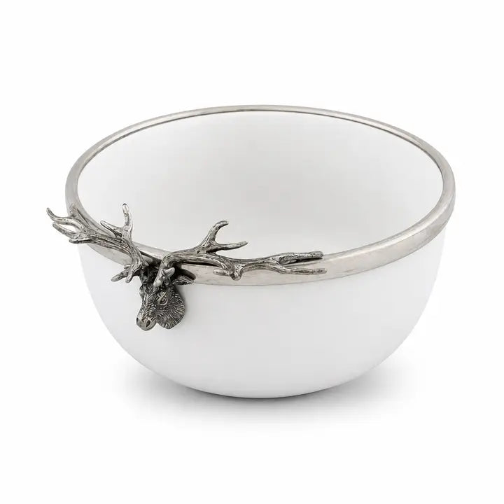 Elk Head Stoneware Bowl Small