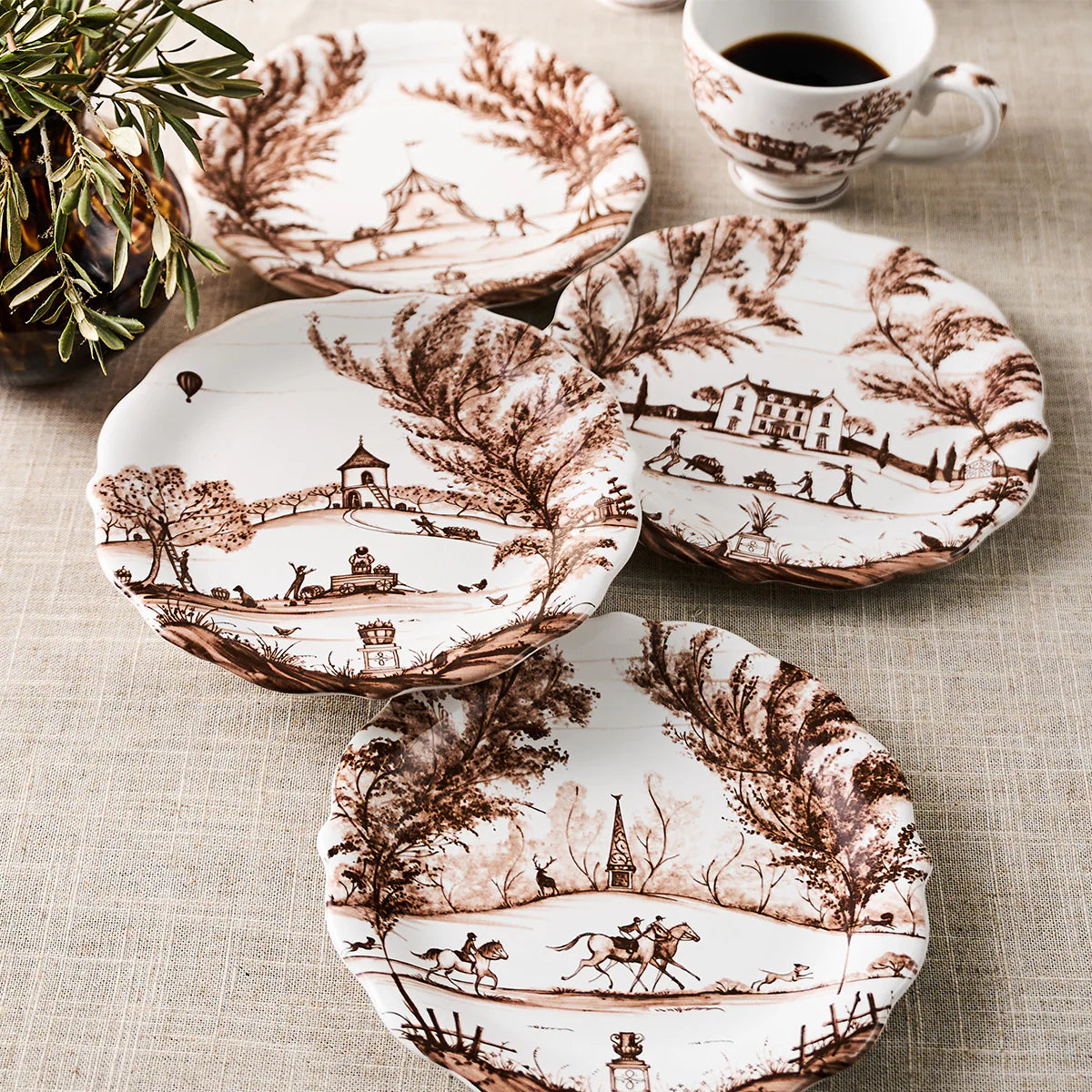 Country Estate Harvest Party Plate Assorted Set/4