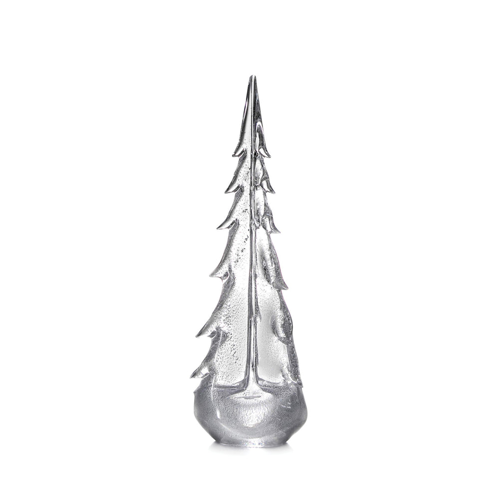 Silver Leaf Evergreen Glass Tree