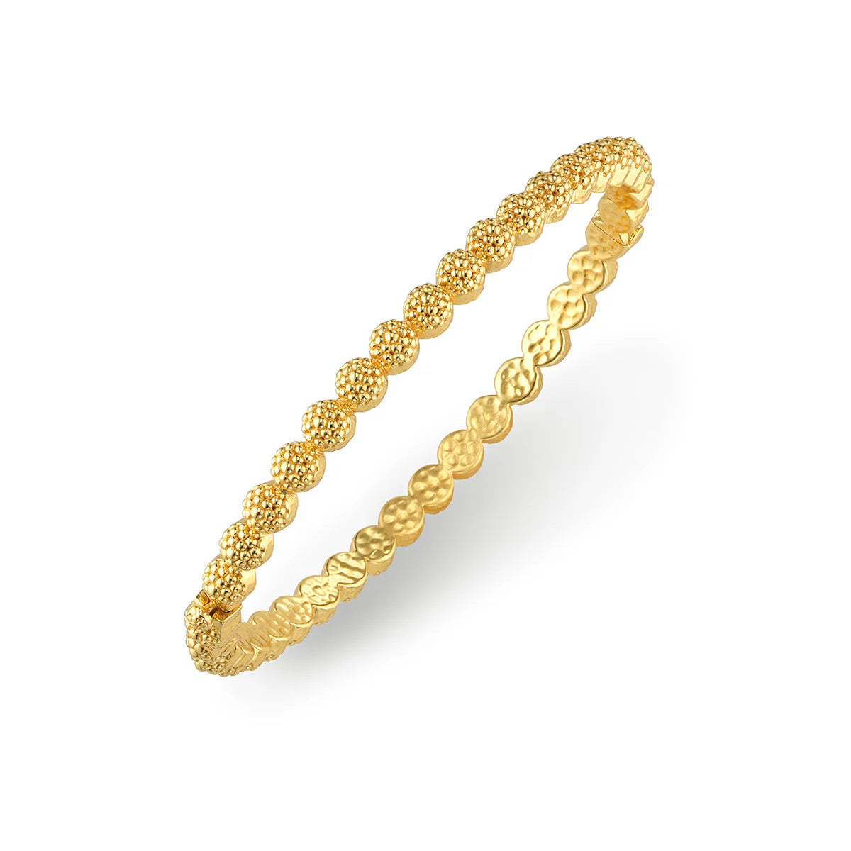 Berry Eternity Petite Hinged Bangle - Gold S/M
