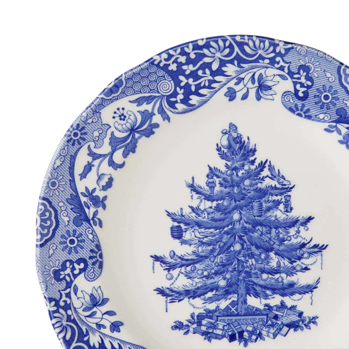 Blue Italian Christmas Salad Plate